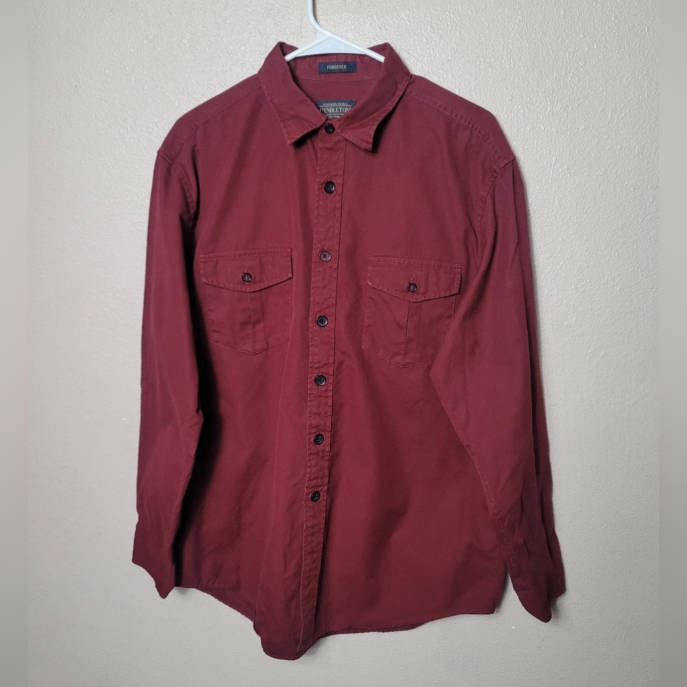 Pendleton Forester Long Sleeve Button Up Shirt Me… - image 1
